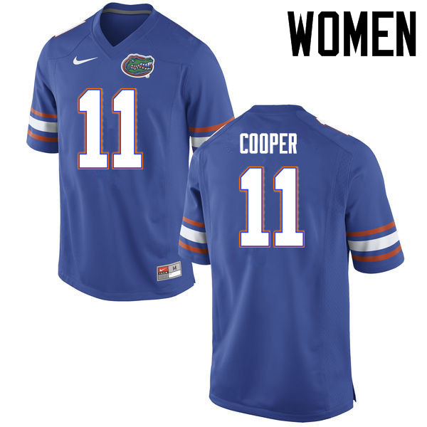 Women Florida Gators #11 Riley Cooper College Football Jerseys Sale-Blue